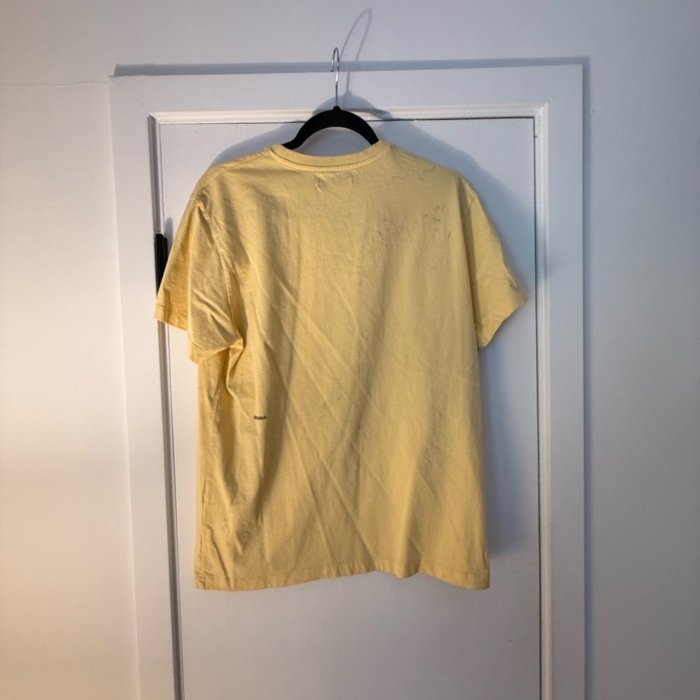 Pangaia Light Yellow Men's Short Sleeve Tee